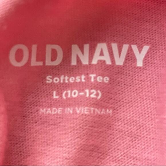 NWOT Old Navy Kids ForeverSoft Criss-Cross T Shirt Pink Size Large 
B9 - Picture 3 of 4
